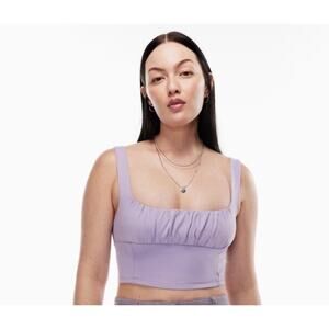 Aritzia Wilfred Free Orbit Cropped Tank in Purple Large